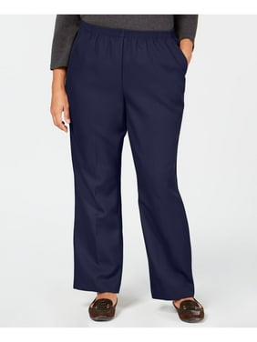 Karen Scott Corduroy Pants Comfort Waist Intrepid Blue Womens Petite PL